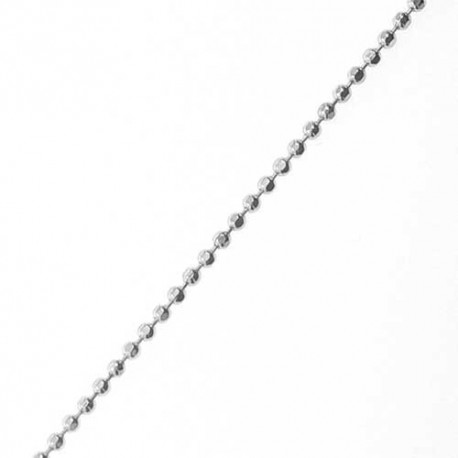 CATENA IN ARGENTO PALLINI 40 CM