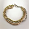 BRACCIALE IN ARGENTO TRE ORI