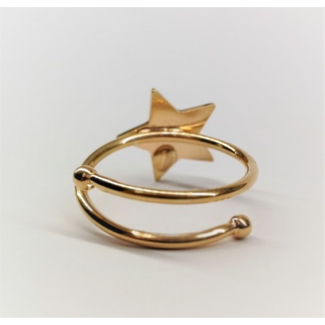ANELLO IN ARGENTO REGOLABILE CON STELLA NERA