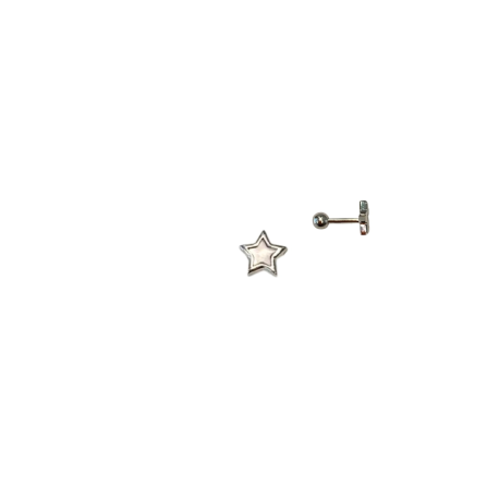 PIERCING IN ARGENTO CON MADRE PERLA