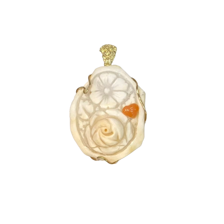 PENDENTE CON CAMMEO NATURALE ARTIGIANALE